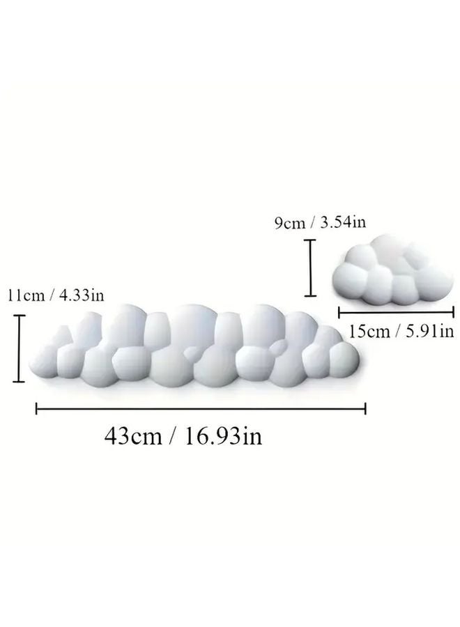 Blue Keyboard Wrist Rest Pad Ergonomic Memory Foam Support for Home Office Gaming - Image 2